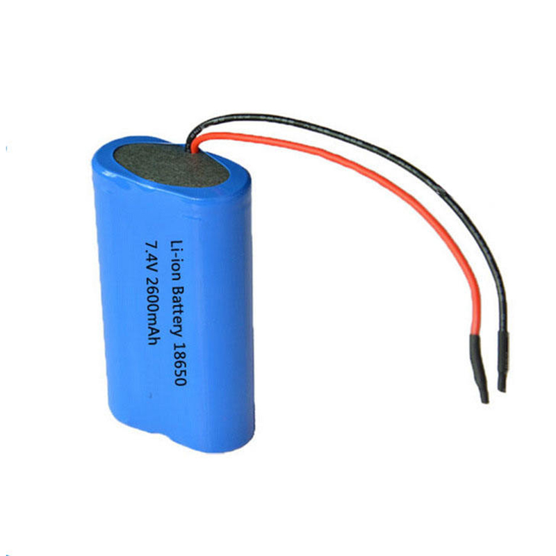 Hoge capaciteit 7,4V 18650 Li-ion oplaadbare batterij 2S1P 2600mAh voor elektronica
